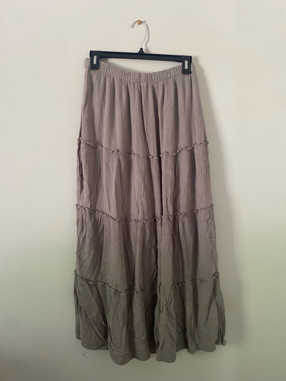 Hollister Taupe Tiered Maxi Skirt - Picture 2 of 3